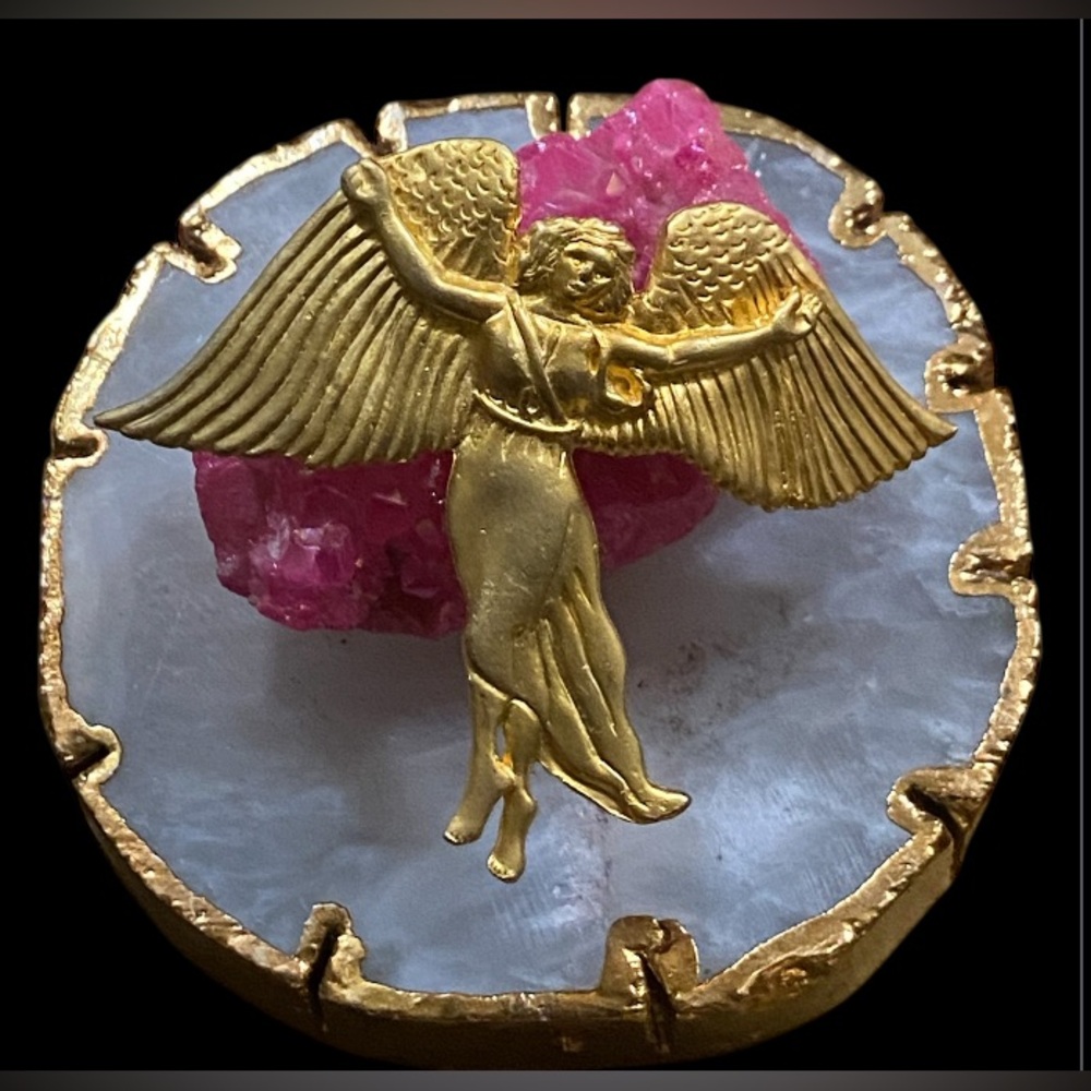 Statement Costume Angel w/ Wings Brooch #9287